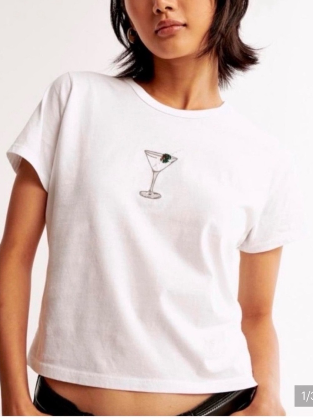 Abercrombie & Fitch Skimming Embellished Martini Tee